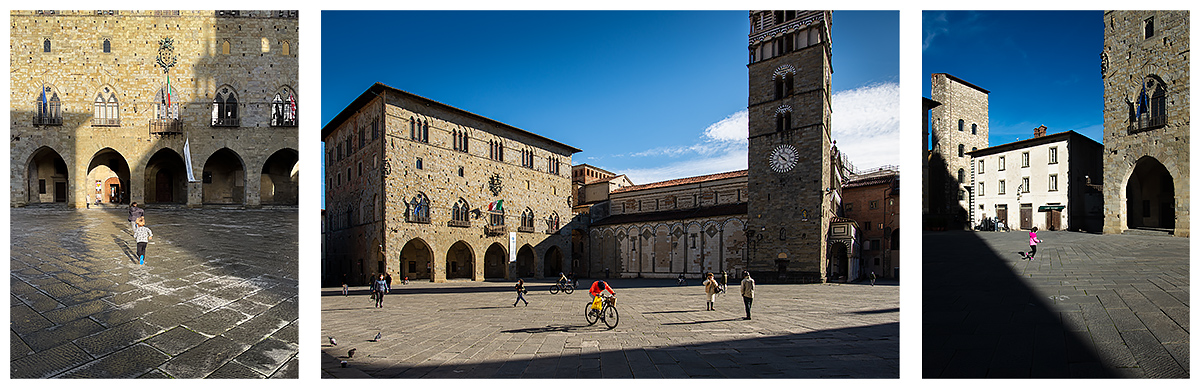 Pistoia - piazza del Duomo - palazzo del Comune - sede della mostra
